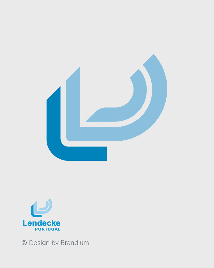 Lendecke Portugal logo. Brand Design.