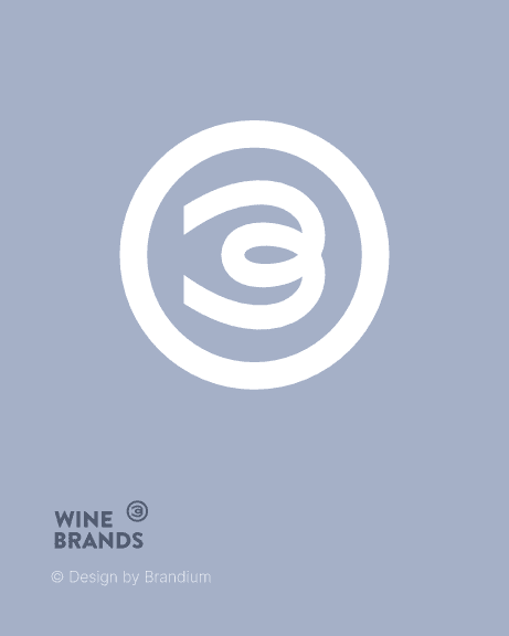 Logo design of the brand Wine Brands in blue Background