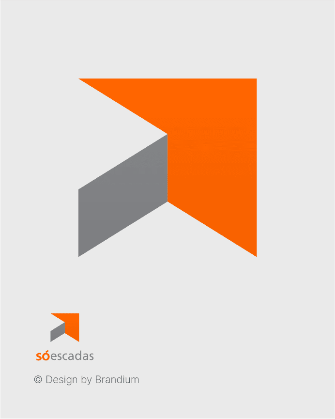 SóEscadas Logo (stairs industry). Brand Design.