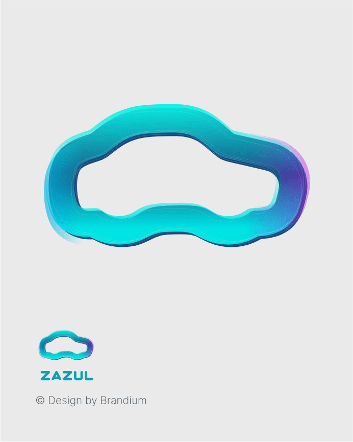 Zazul (Parking App for Brazilian Cities) Logo. Brand Design.