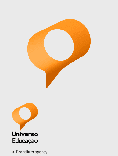 Design da marca Universo Educação criado pela Brandium