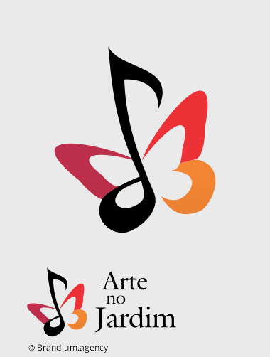 Marca do projeto cultural "Arte no Jardim" criada pela Brandium