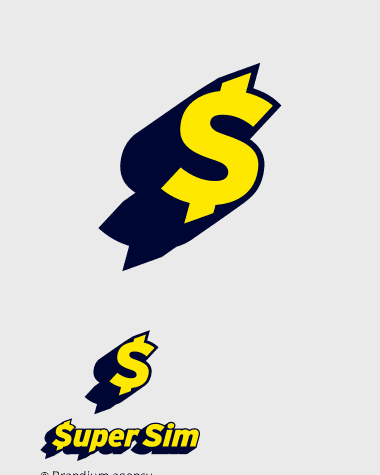 Naming e Design da marca SuperSim criado pela  Brandium