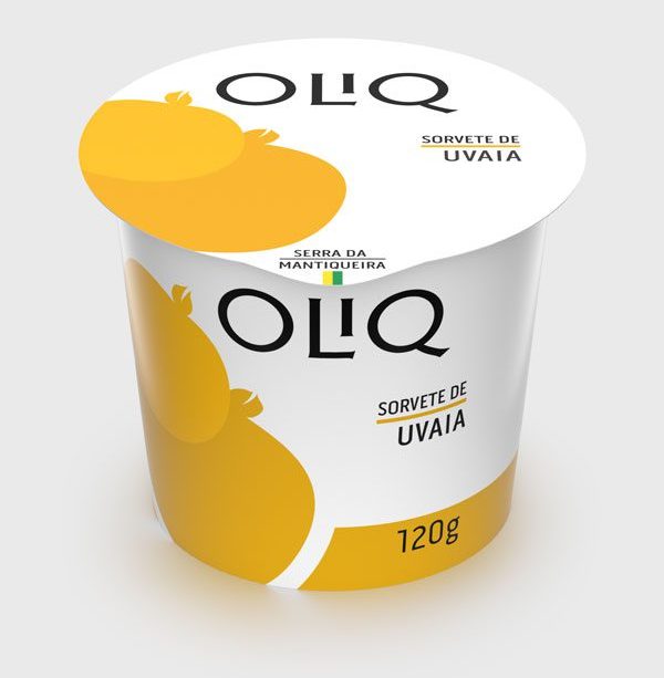 Sorvete OLIQ de Uvaia (Vista de Frente)