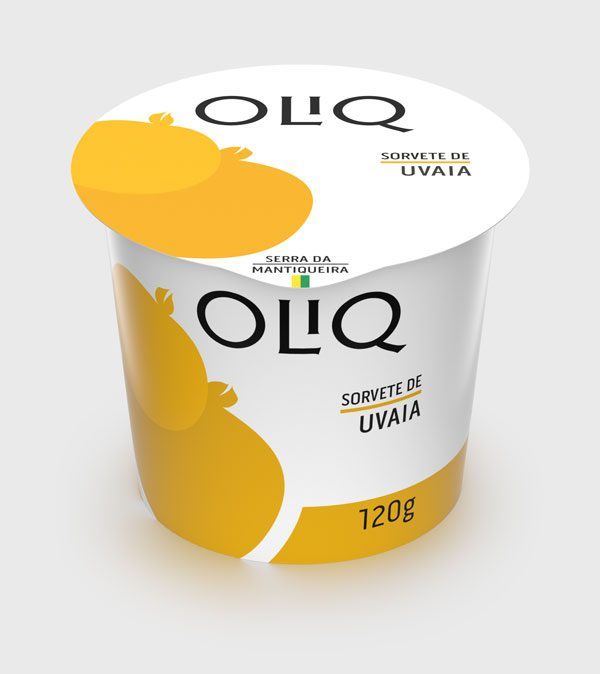 Sorvete OLIQ de Uvaia (Vista de Frente)