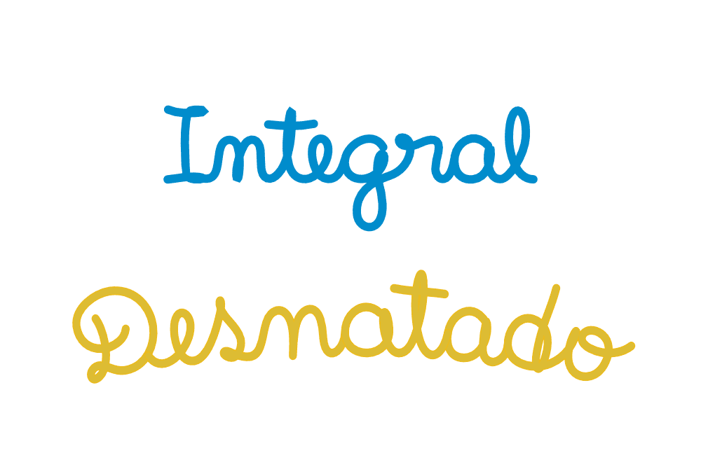 Exemplo das palavras "integral" e "desnatado" com a tipografia desenhada para a Leitíssimo