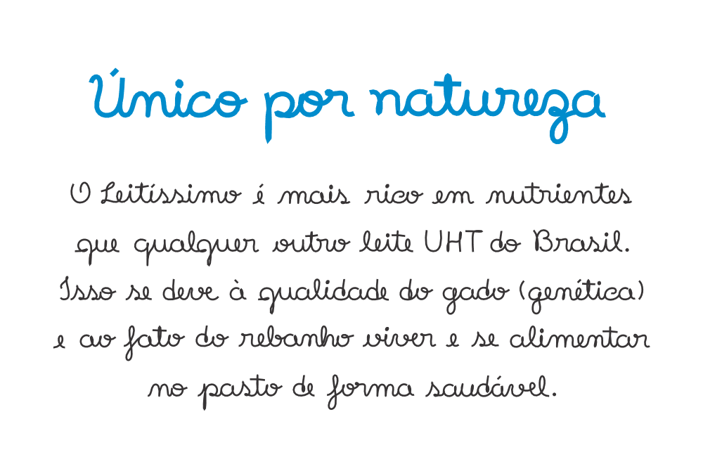 Exemplo de texto com a tipografia desenhada para a Leitíssimo | Brandium