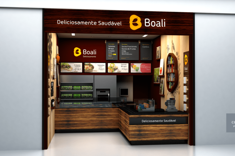 Estudo de design tridimensional/ ambiente para lojas Boali (fachada e interiores) | Naming e design assinado pela Brandium
