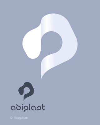 Símbolo da Abiplast com forma contínua e curvilínea