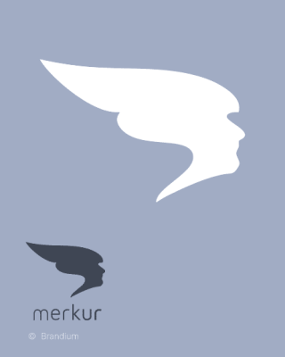 Logotipo da Merkur desenvolvido no projeto de design de marca e identidade visual
