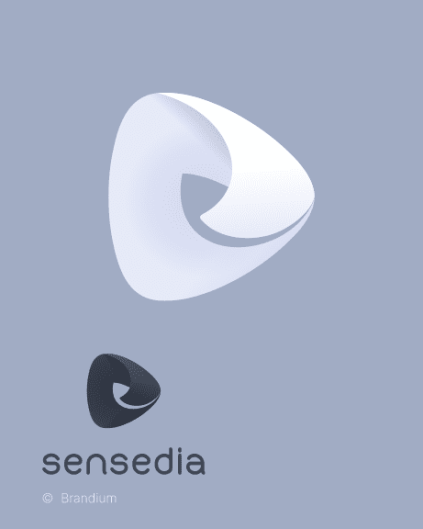 Logo da marca Sensedia fundo azul