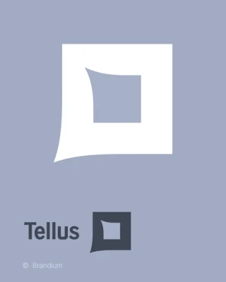 Marca da Tellus desenvolvido no projeto de design de marca e identidade visual.