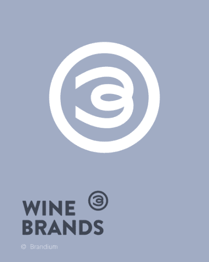 Logo da marca Wine Brands em fundo azul