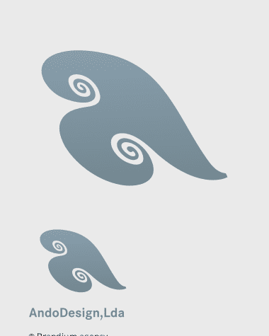 Design da marca "Ando Design" criado pela  Brandium