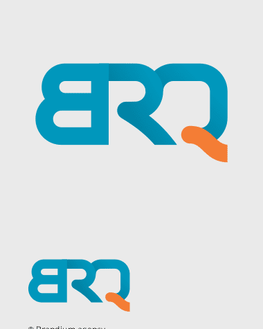 Design da marca BRQ (It Services) criado pela Brandium