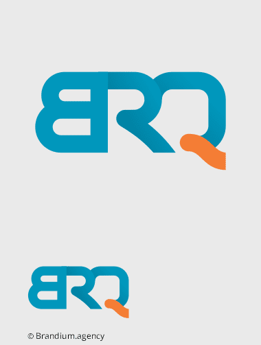 Design da marca BRQ (It Services) criado pela Brandium