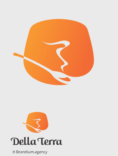 Naming e Design da marca "Della Terra" criado pela Brandium