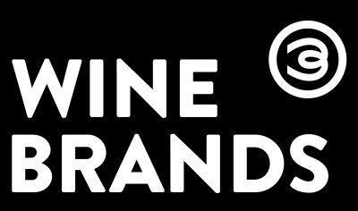 Marca Wine Brands em Fundo Preto