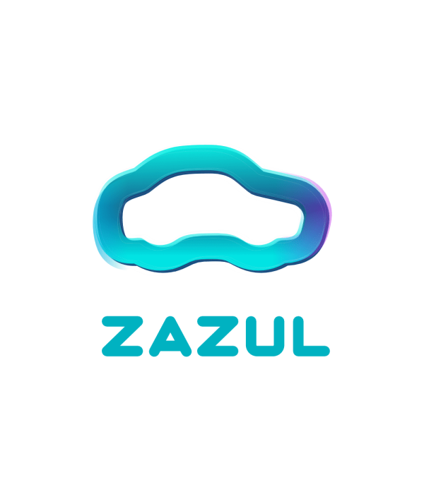Símbolo e logotipo da marca Zazul aplicado sobre fundo branco.
