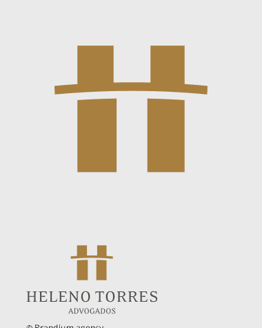 Design da marca Heleno Torres Advogados criado pela Brandium