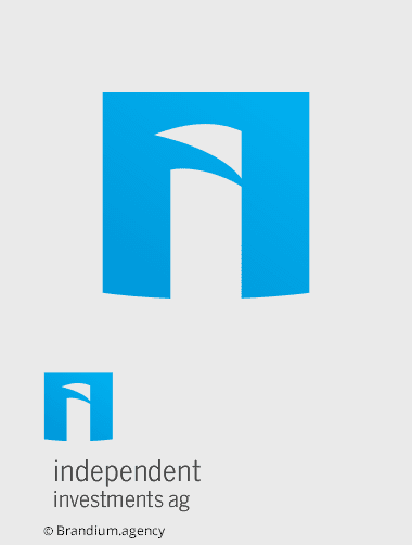 Design da marca Independent Investment criado pela Brandium