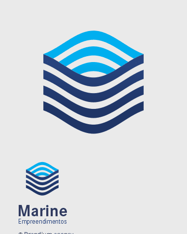 Design da marca Marine Empreendimentos criado pela Brandium