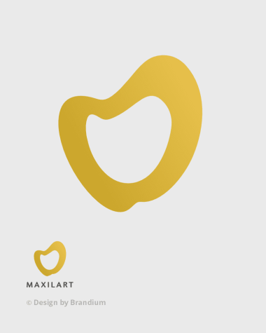 Logo da marca "Maxilart". Naming e Design assinado pela Brandium