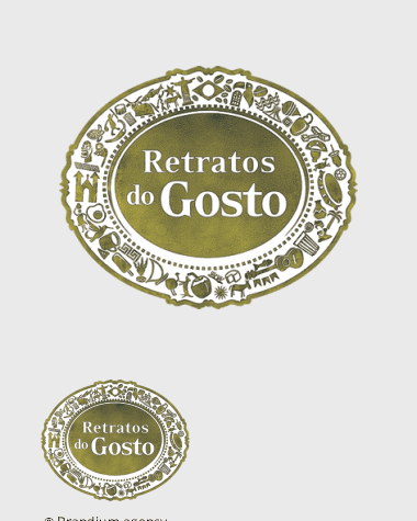 Naming e Design da marca Retratos do Gosto criado pela Brandium