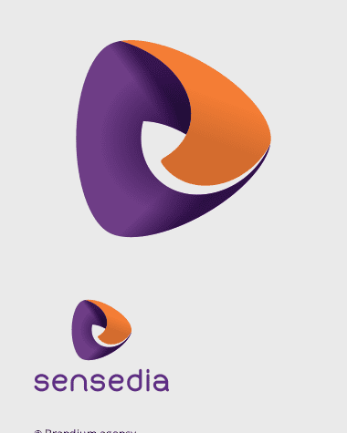 Naming e Design da marca Sensedia criado pela Brandium