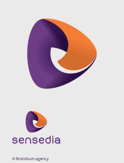 Naming e Design da marca Sensedia criado pela Brandium
