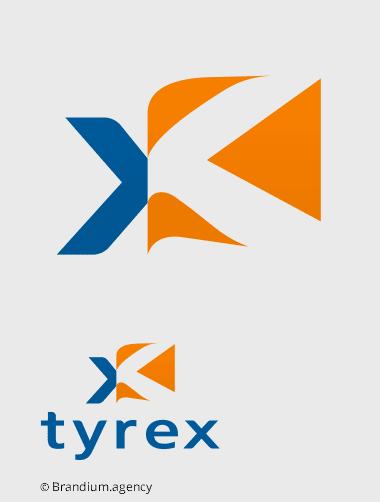 Design da marca Tyrex (Fabricante de Etiquetas Adesivas) criado pela Brandium