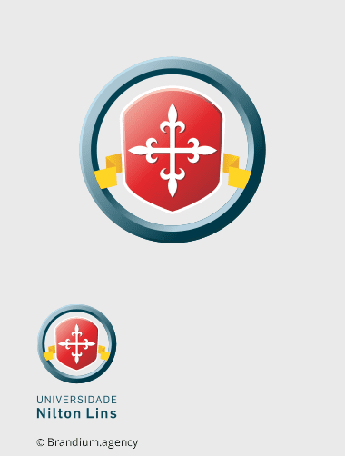 Design da marca Universidade Nilton Lins criado pela Brandium
