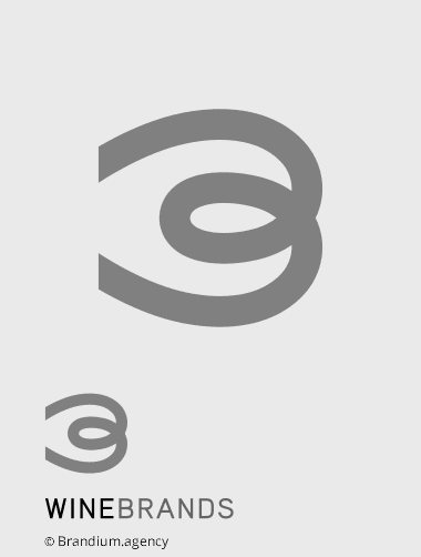 Design da marca Wine Brands (2009) criado pela Brandium