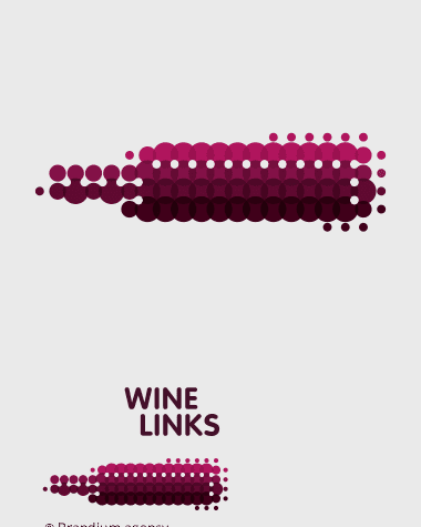 Projeto de criação da marca Wine Links desenvolvido epla Brandium para empresa de assessoria para seleção e comercialização de experiências no mundo do vinhos. São Paulo, Brasil.