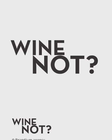 Naming e Design da marca para a Revista "Wine Not?" criado pela Brandium