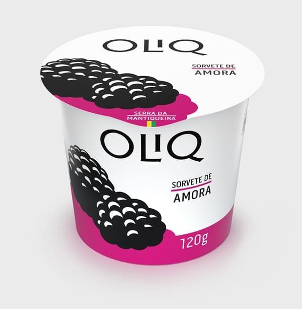 Sorvete OLIQ de Amora (Vista de Frente)