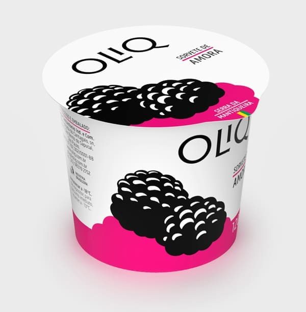 Sorvete OLIQ de Amora (Vista a 45º)