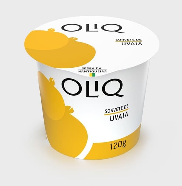 Sorvete OLIQ de Uvaia (Vista de Frente)